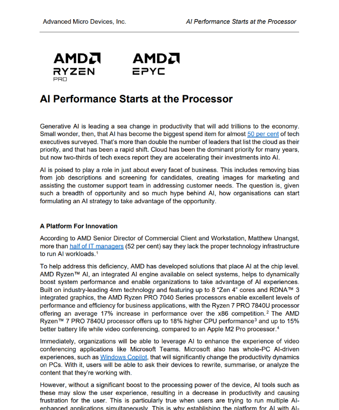 AMD AI Processor